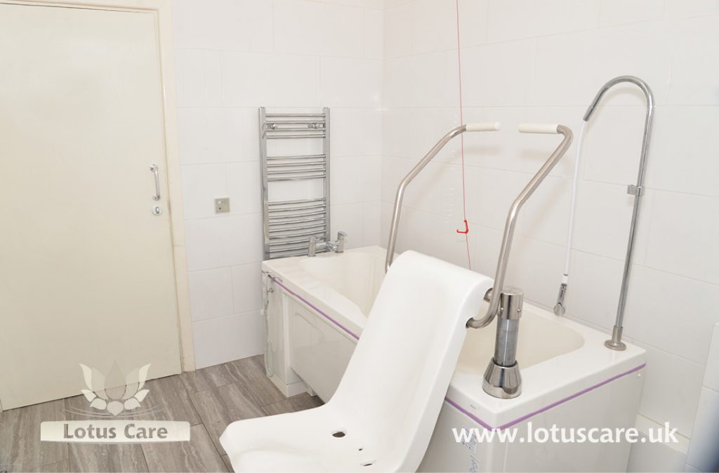 Special bath lift at The Villa, Telford, Shropshire